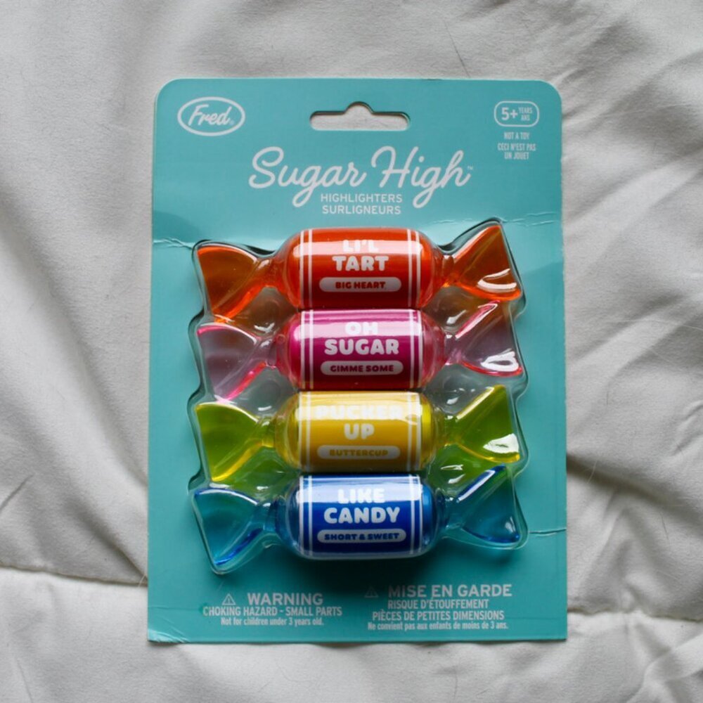 Set of 4 Sugar High Hard Candy Mini Highlighters